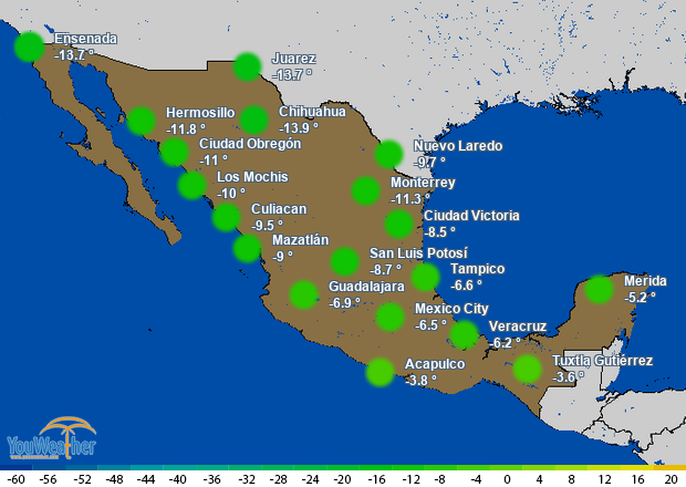 Weather map of 