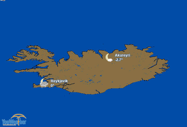 Weather map of 