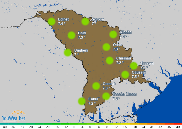 Weather map of 