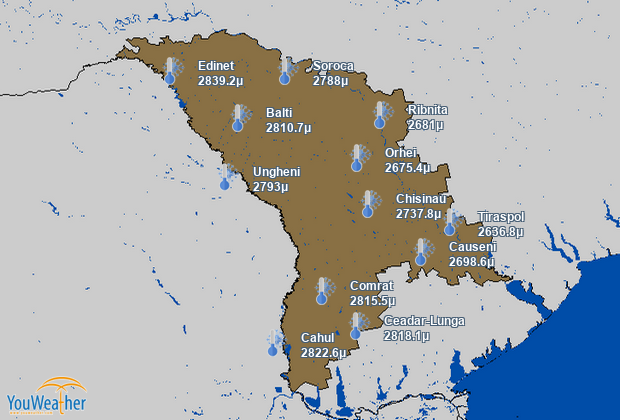 Weather map of 