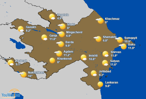 Weather map of 