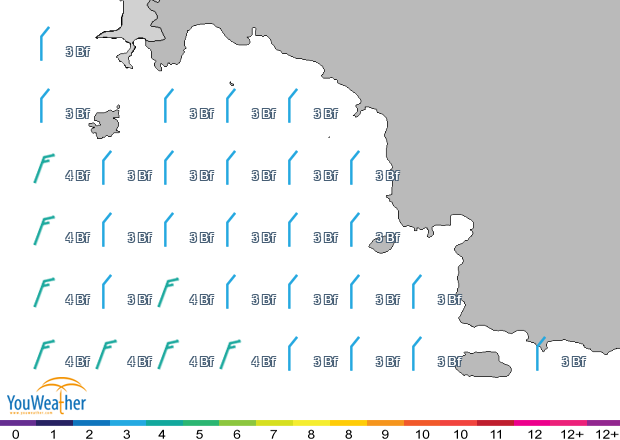 Weather map of 