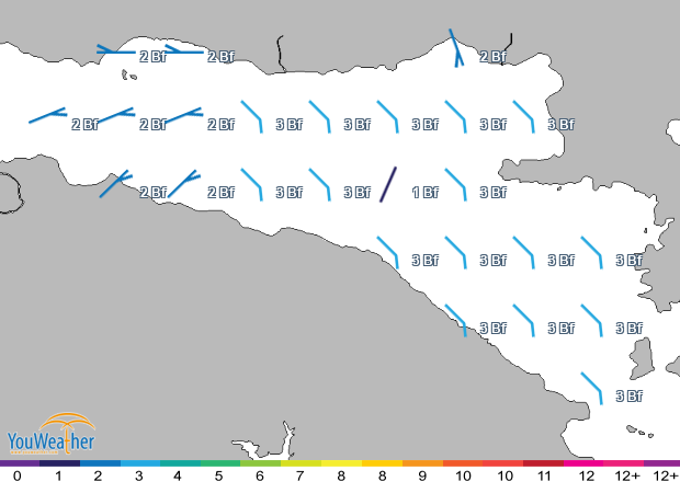 Weather map of 