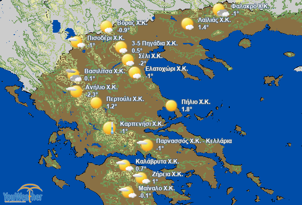 Weather map of 