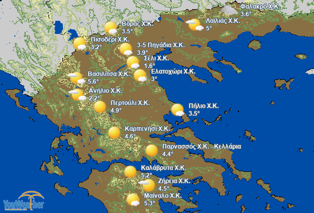 Weather map of 