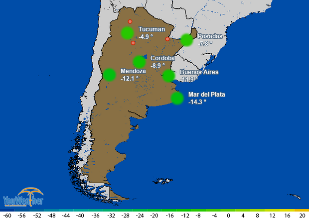 Weather map of 