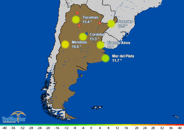 Weather map of 