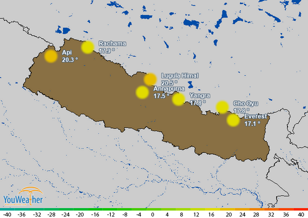 Weather map of 