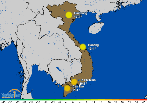 Weather map of 