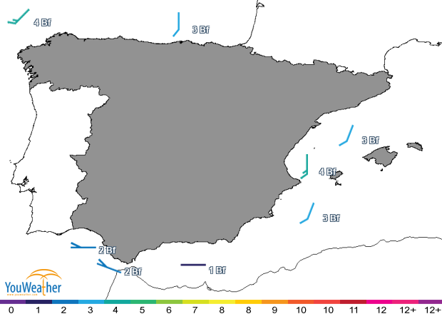 mapa de tempertures màximes a espanya