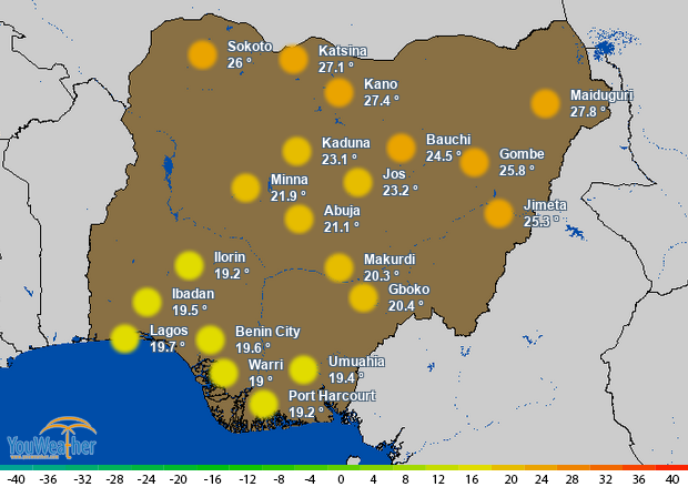 Weather map of 