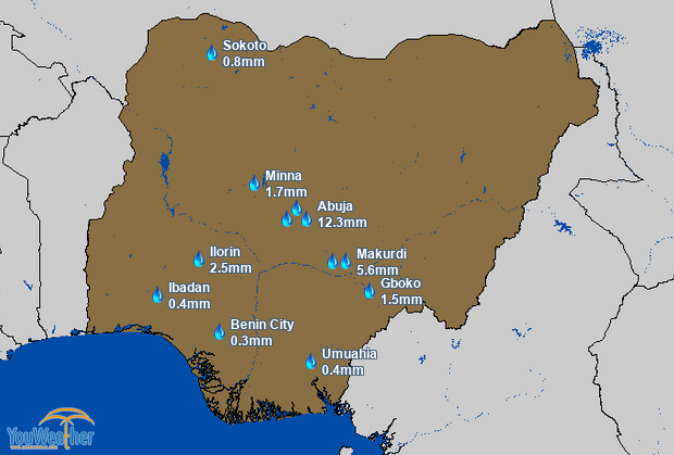 Weather map of 
