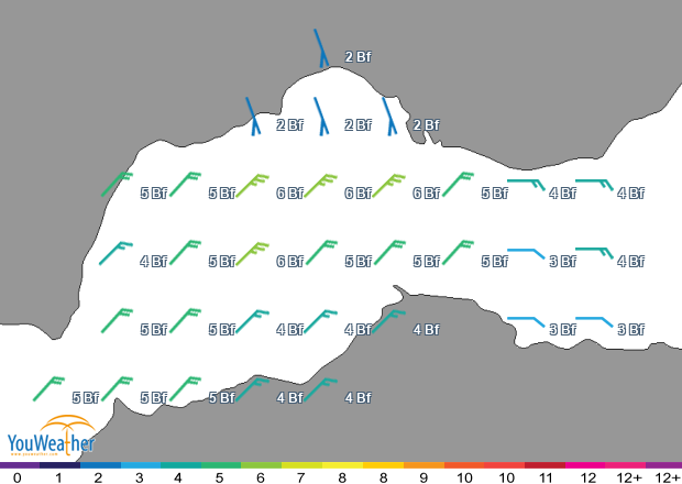 Weather map of 