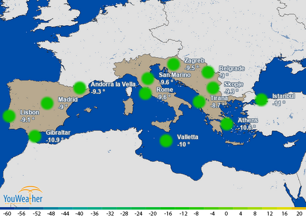 Weather map of 