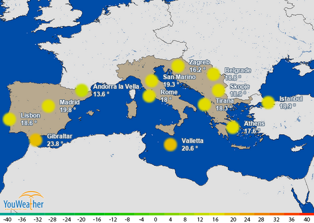 Weather map of 