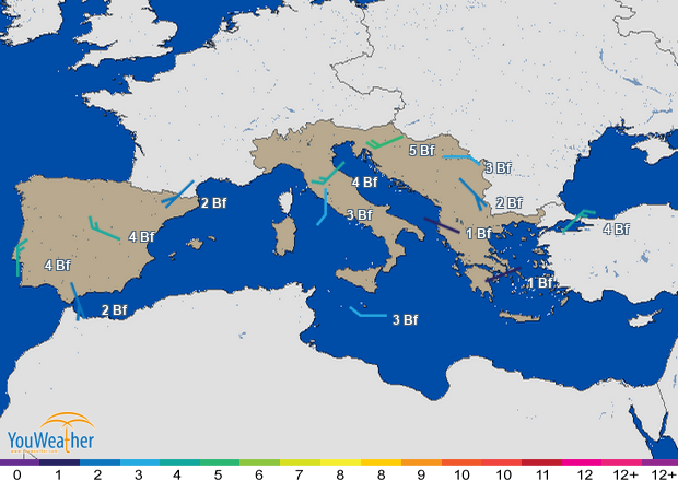 Weather map of 