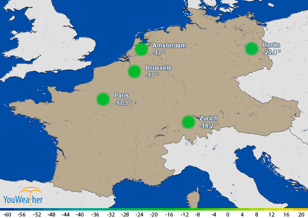 Weather map of 