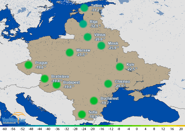 Weather map of 