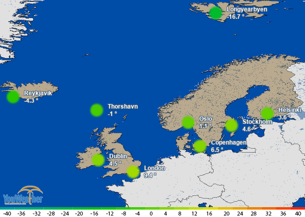 Weather map of 