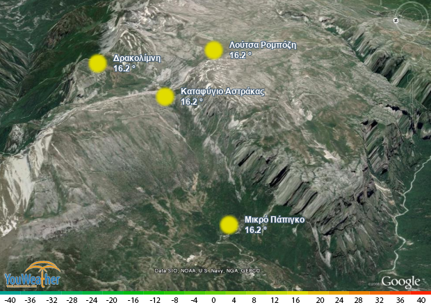 Weather map of 