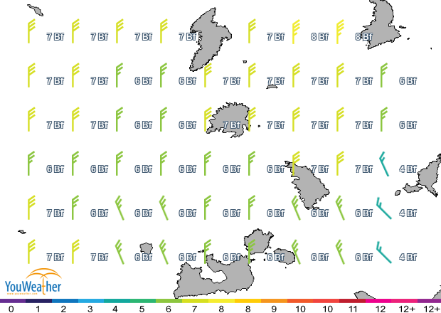 Weather map of 