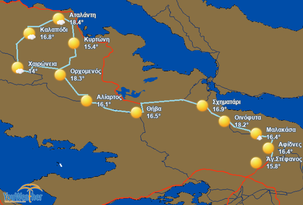 Weather map of 