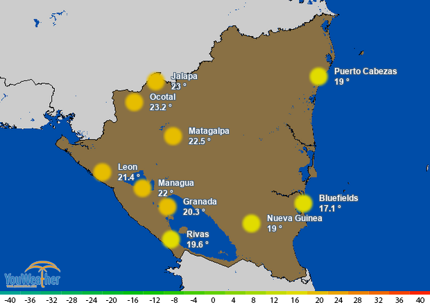 Weather map of 