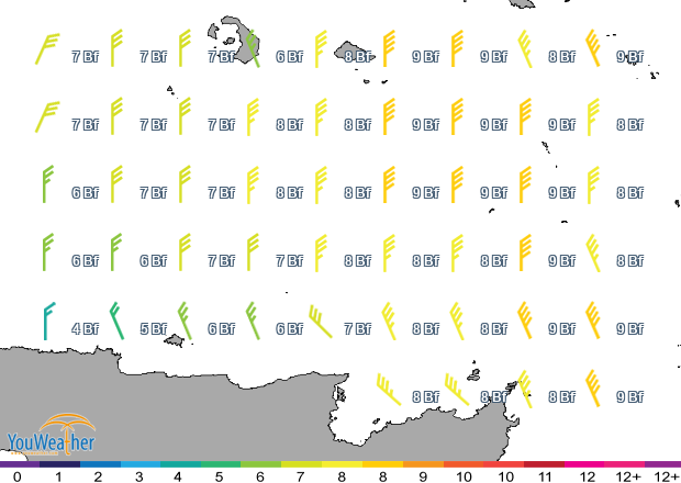 Weather map of 