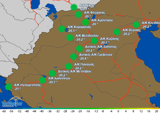 Weather map of 