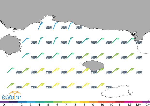 Weather map of 