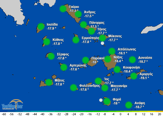 Weather map of 