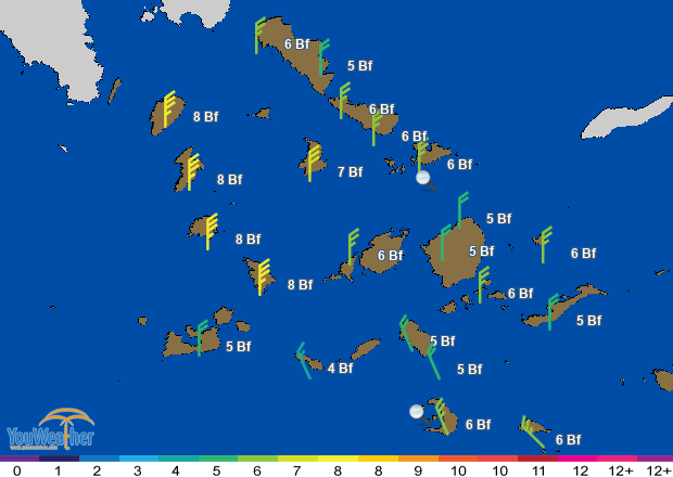 Weather map of 