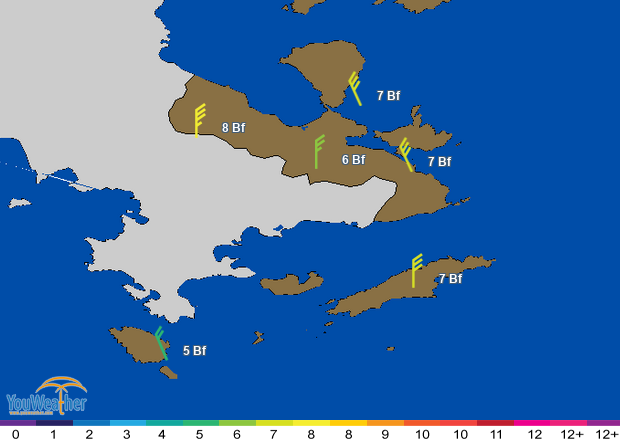 Weather map of 