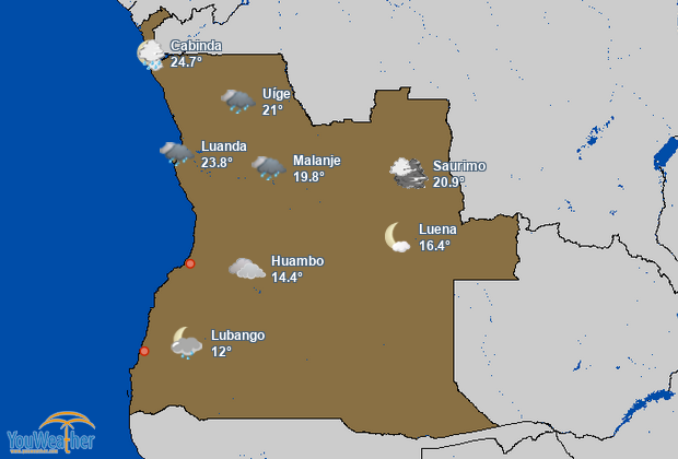 Weather map of 