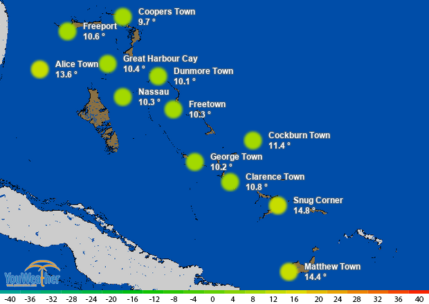 Weather map of 