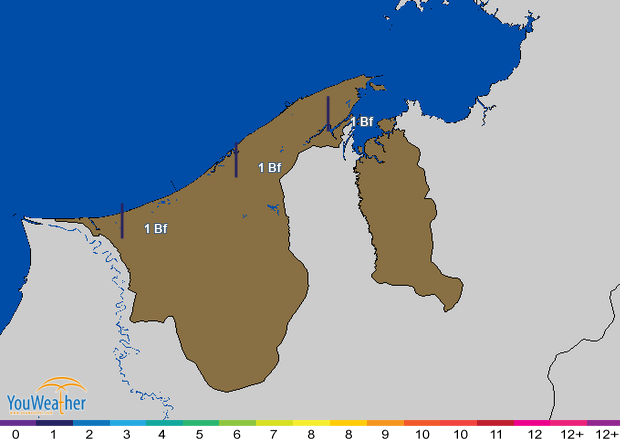 Weather map of 