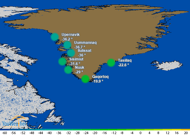 Weather map of 