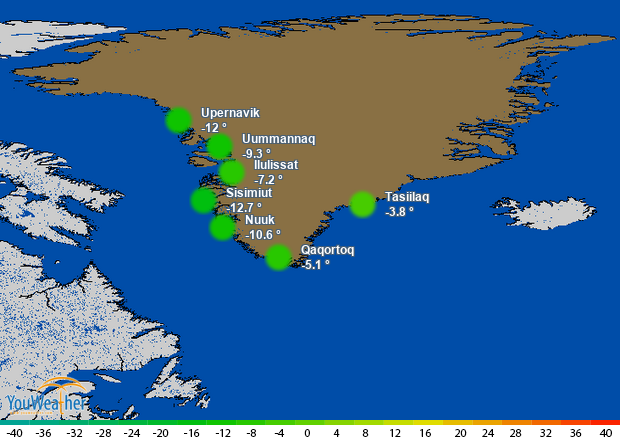 Weather map of 
