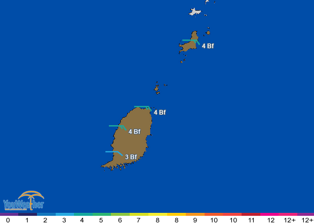 Weather map of 