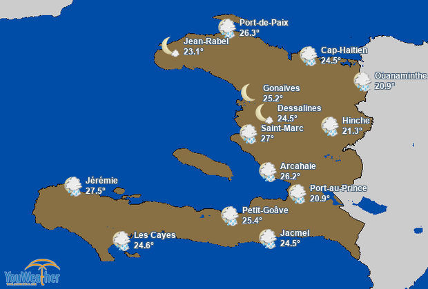 Weather map of 