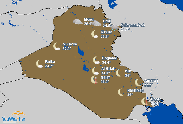 Weather map of 