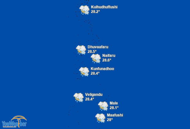 Weather map of 