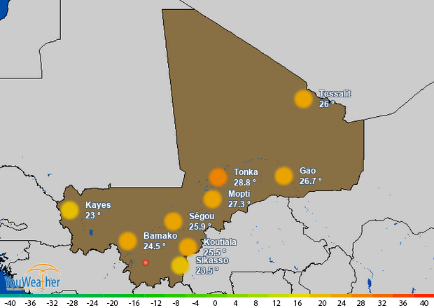 Weather map of 