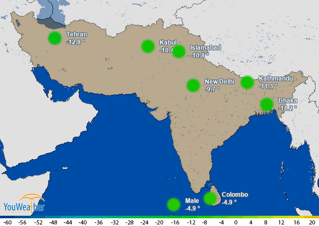 Weather map of 