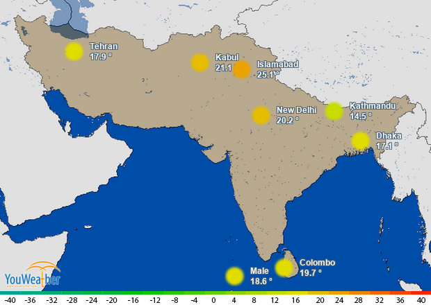 Weather map of 