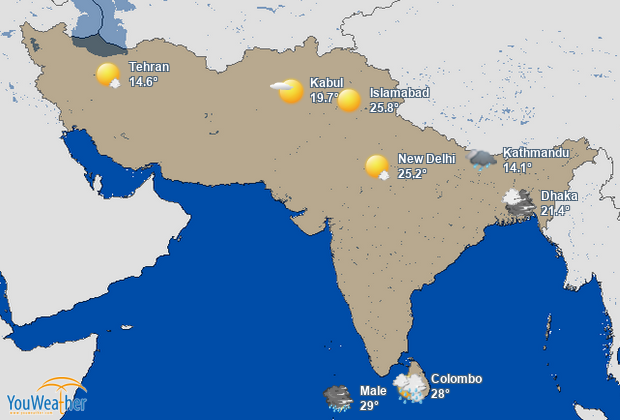 Weather map of 