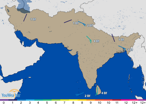 Weather map of 