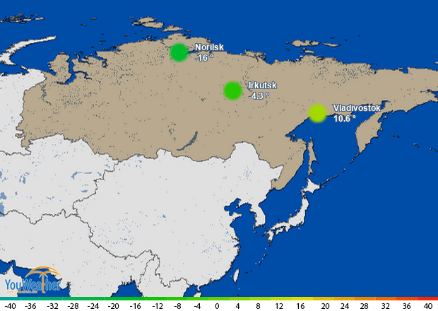 Weather map of 