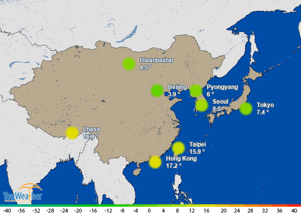 Weather map of 