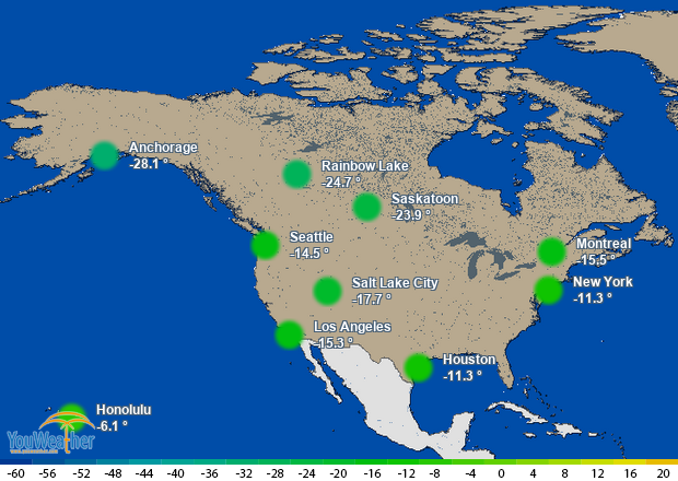 Weather map of 